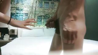 【利哥探花】休闲白裤小少妇，开档黑丝一顿舔逼，埋头深喉口交，骑乘扭动揉捏奶子，扶腰后入猛操