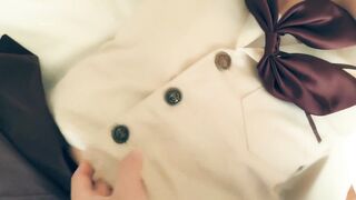 【Weagogo】最新国产超强福利 极品白虎制服学妹『徐爱丽』玩手机 脱掉内内多姿势一顿操 内射中出流精