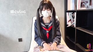 [糖心Vlog] 黑丝淫荡学妹色诱老师榨精内射 老师我都让你内射了你别告诉我爸妈了好不 - 小向喵
